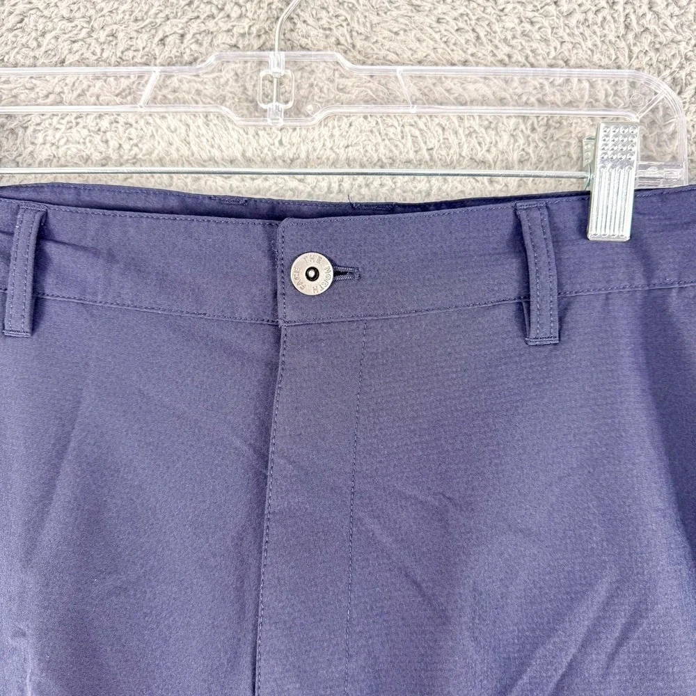 North Face Shorts Mens 40 Navy Blue Outdoors Stretch Zip Pocket Quick Dry Hiking